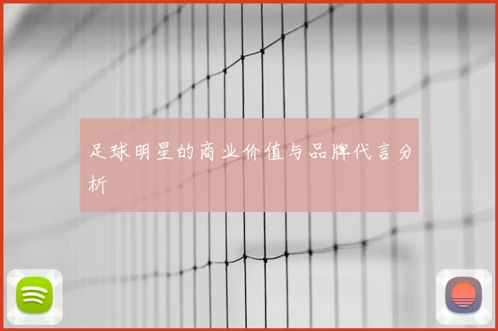 足球明星的商业价值与品牌代言分析